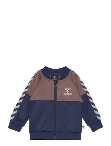 Hmlolek Zip Jacket Sport Sweatshirts & Hoodies Sweatshirts Navy Hummel