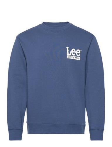 Crew Sws Tops Sweatshirts & Hoodies Sweatshirts Blue Lee Jeans