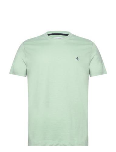 S/S Embroidered Logo Tops T-Kortærmet Skjorte Green Original Penguin