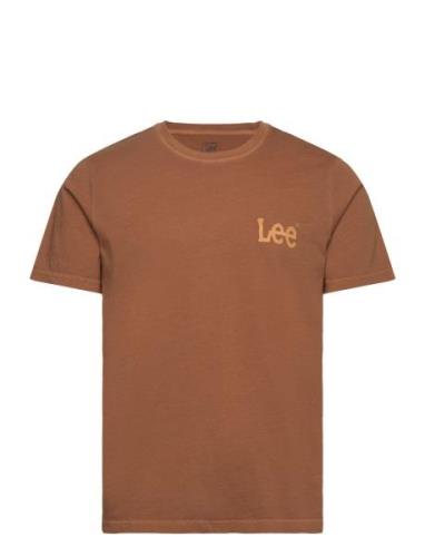 Medium Wobbly Lee Tee Tops T-Kortærmet Skjorte Brown Lee Jeans