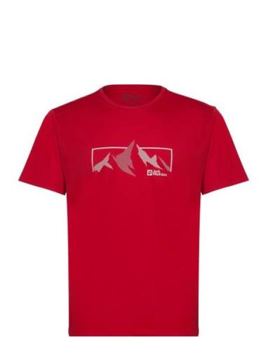 Peak Graphic T M Sport T-Kortærmet Skjorte Red Jack Wolfskin
