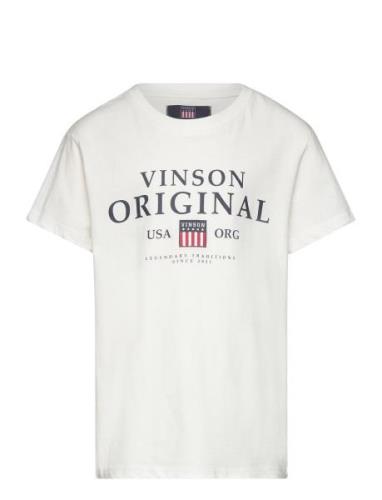 Legend Reg Sj Vin Jr Tee Tops T-Kortærmet Skjorte White VINSON