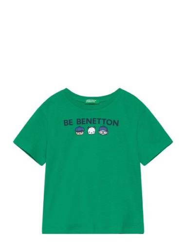 T-Shirt Tops T-Kortærmet Skjorte Green United Colors Of Benetton