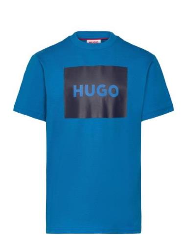 Short Sleeves Tee-Shirt Tops T-Kortærmet Skjorte Blue Hugo Kids