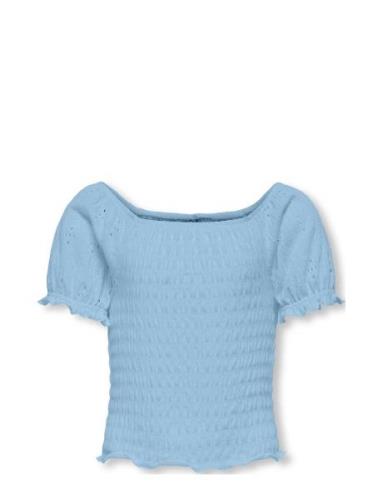 Kogtilda S/S Smock Top Jrs Tops T-Kortærmet Skjorte Blue Kids Only