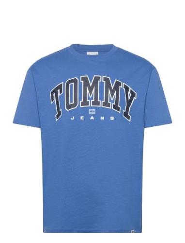 Tjm Reg Arch Varsity Tee Ext Tops T-Kortærmet Skjorte Blue Tommy Jeans