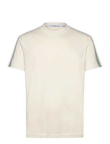 Logo Tape Tee Tops T-Kortærmet Skjorte White Calvin Klein Jeans