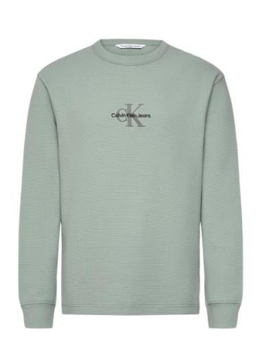 City Grid Ls Tee Tops T-Langærmet Skjorte Green Calvin Klein Jeans