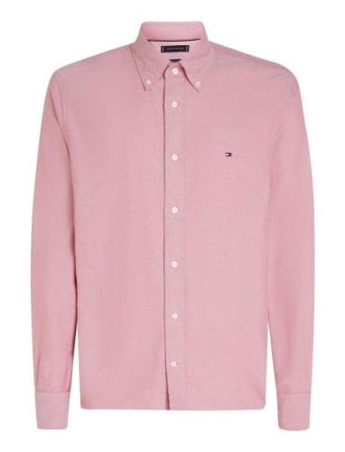 Solid Heritage Oxford Rf Shirt Tops Shirts Casual Pink Tommy Hilfiger