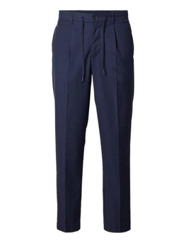 Slh190-Reg Tapered Leroy Pleat Pant Noos Bottoms Trousers Casual Navy ...