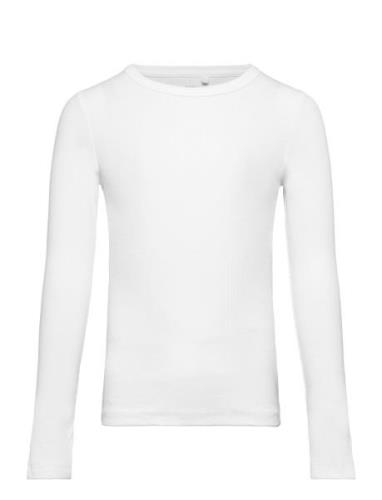 Nkfnakal Ls Top Noos Tops T-shirts Long-sleeved T-Skjorte White Name I...