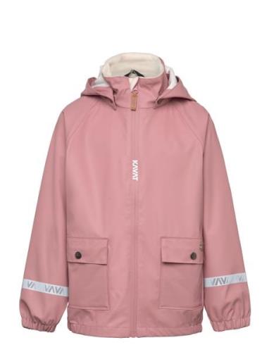Rusken Jacket Pu Outerwear Rainwear Jackets Pink Kavat