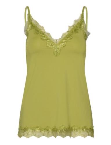 Rwbillie Lace Strap Top Tops T-shirts & Tops Sleeveless Green Rosemund...