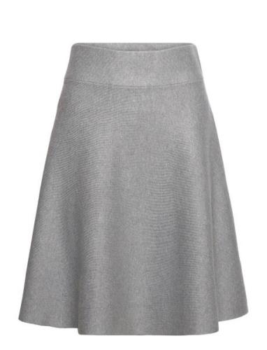 Cuannemarie Skirt Knælang Nederdel Grey Culture