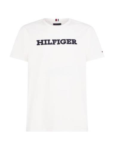 Twill Embroidery Monotype Tee Tops T-Kortærmet Skjorte White Tommy Hil...