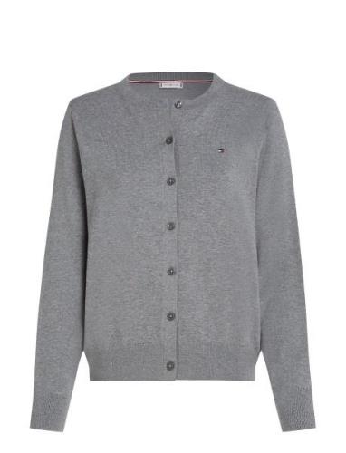 Co Jersey Stitch Cardigan Tops Knitwear Cardigans Grey Tommy Hilfiger
