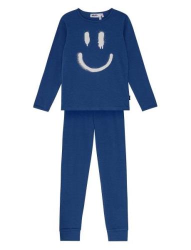 Lue Pyjamassæt Blue Molo