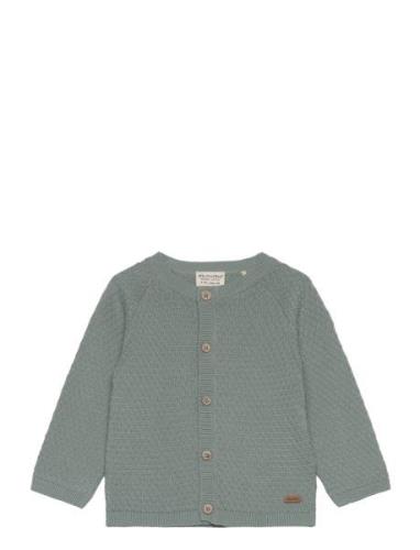 Cardigan Knit Tops Knitwear Cardigans Green Minymo