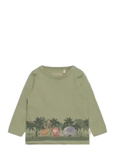 T-Shirt Ls Tops T-shirts Long-sleeved T-Skjorte Green Minymo