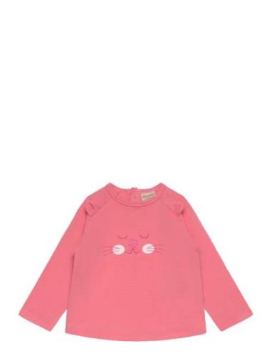 Sweatshirt Ls Tops T-shirts Long-sleeved T-Skjorte Pink Minymo