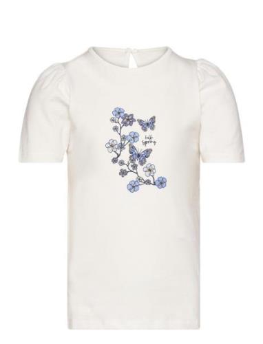 T-Shirt Ss Tops T-Kortærmet Skjorte White Creamie