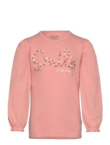 T-Shirt Ls Tops T-shirts Long-sleeved T-Skjorte Pink Minymo