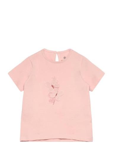T-Shirt Ss Tops T-Kortærmet Skjorte Pink En Fant