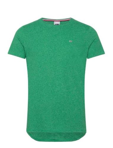 Tjm Xslim Jaspe C Neck Ext Tops T-Kortærmet Skjorte Green Tommy Jeans