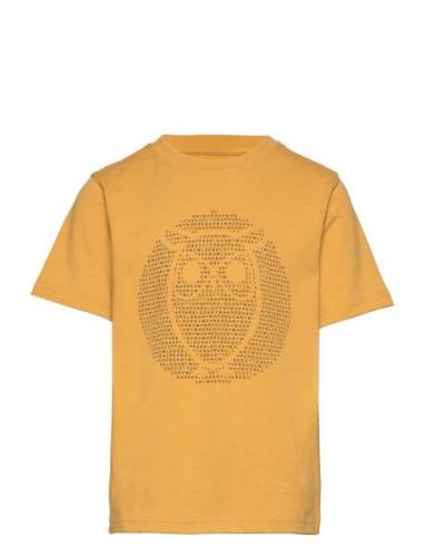 Regular Fit Owl Chest Print - Gots/ Tops T-Kortærmet Skjorte Yellow Kn...