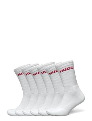 6P Qs Rib Logo Cc Underwear Socks Regular Socks White HUGO