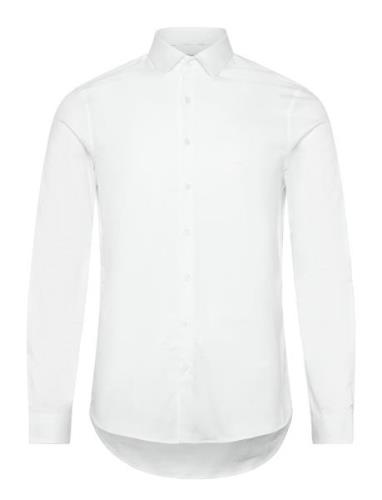 Twill Easy Care Slim Shirt Tops Shirts Business White Calvin Klein