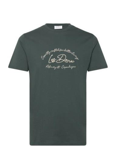 Camden T-Shirt Tops T-Kortærmet Skjorte Khaki Green Les Deux