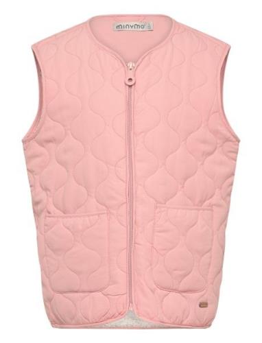 Quilt Vest - Girls Foret Vest Pink Minymo