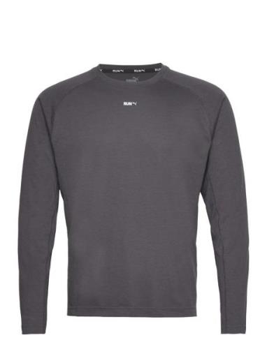 M Run Ls Tee Sport T-Langærmet Skjorte Grey PUMA