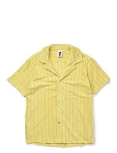 Naram Knitted Shirt Pyjamas Nattøj Yellow Bongusta