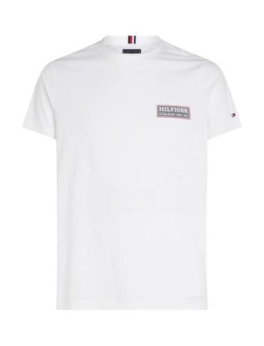 Printed Badge Tee Tops T-Kortærmet Skjorte White Tommy Hilfiger