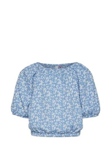 Vmhaya 2/4 Top Jrs Girl Tops T-Kortærmet Skjorte Blue Vero Moda Girl