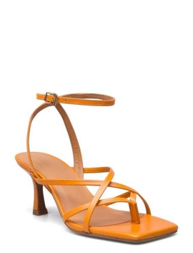 A2639 Sandal Med Hæl Orange Billi Bi