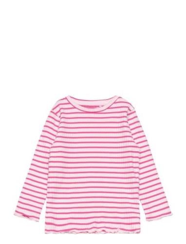 Nmfvemma Ls Slim Top Tops T-shirts Long-sleeved T-Skjorte Pink Name It