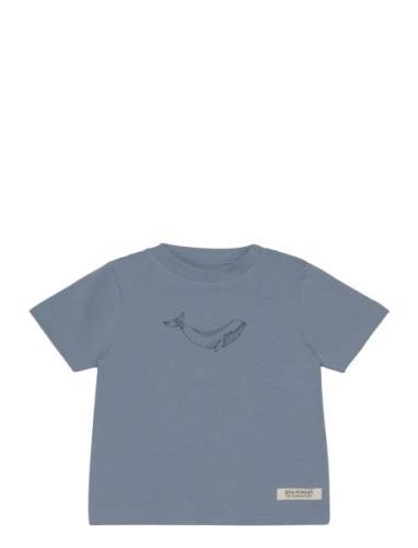 T-Shirt Ss Tops T-Kortærmet Skjorte Blue En Fant