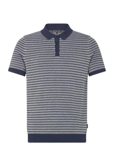 Tuck Stripe Polo Tops Polos Short-sleeved Navy Michael Kors