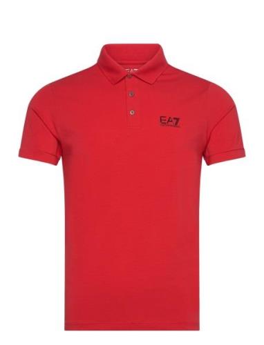 Jerseywear Tops Polos Short-sleeved Red EA7