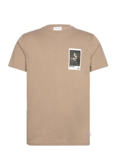 Memory T-Shirt Tops T-Kortærmet Skjorte Beige Les Deux