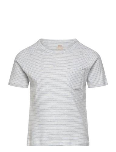Striped T-Shirt With Pocket Tops T-Kortærmet Skjorte Grey Copenhagen C...