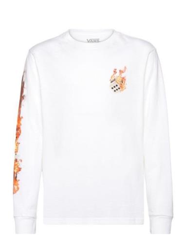 High Roller Tops T-shirts Long-sleeved T-Skjorte White VANS