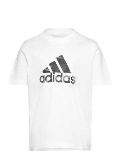 Camo Boys Tops T-Kortærmet Skjorte White Adidas Sportswear