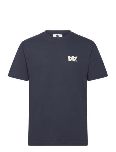 Ace Letter T-Shirt Gots Tops T-Kortærmet Skjorte Navy Double A By Wood...