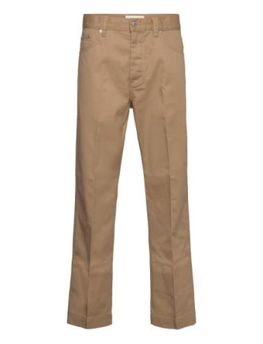 5 Pkt Sta Pressed Trouser Bottoms Trousers Casual Beige GANT