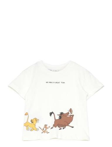 The Lion King T-Shirt Tops T-Kortærmet Skjorte White Mango