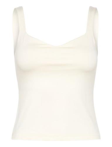 Knit Strap Top Tops T-shirts & Tops Sleeveless White Mango